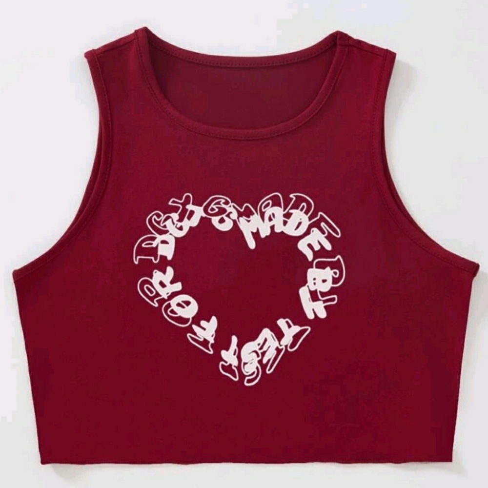 Solgan graphic tank top